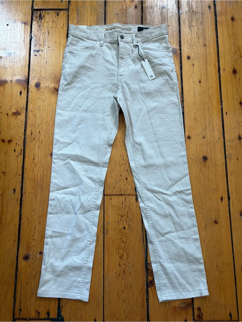 Banana Republic Beige Slim Fit Linen Pants